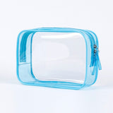 Trousse de Toilette Transparente Colorée Bleu Ciel
