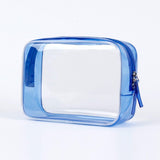 Trousse de Toilette Transparente Colorée Bleu