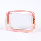 Trousse de Toilette Transparente Colorée Rose