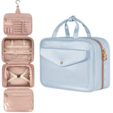 Trousse de Toilette Pliable Femme Bleu Ciel