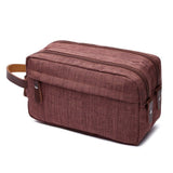 Trousse de Toilette Double Compartiment Marron