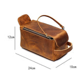 Trousse de Toilette à l'Ancienne en Cuir