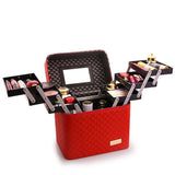 Makeup Vanity Box Rouge 3 tablettes