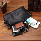 Trousse de toilette Cuir Noir Homme