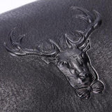Men's Toiletry Bag in Black Leather Deep Forest™