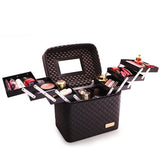 Makeup Vanity Box Noir 3 Tablettes