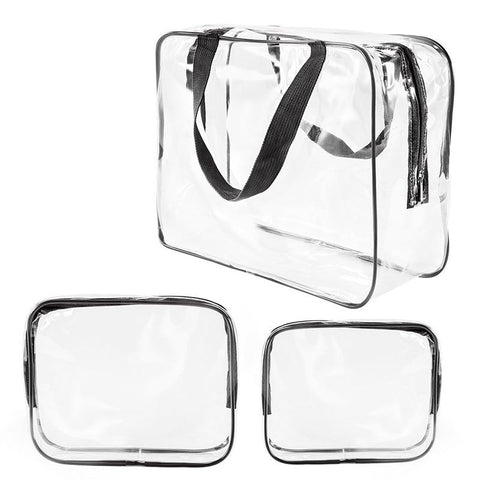 Bolsa de higiene pessoal transparente