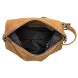 Roldan™ Cream Leather Men's Toiletry Bag