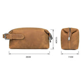 Roldan™ Cream Leather Men's Toiletry Bag