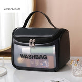 Trousse en Plastique Souple Translucide et Noir
