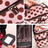 Bolsa de higiene pessoal feminina com vários compartimentos