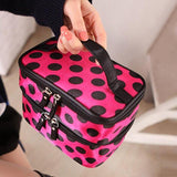 Bolsa de higiene pessoal feminina com vários compartimentos