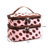 Bolsa de higiene pessoal feminina com vários compartimentos