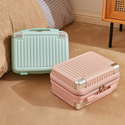 Vanity de Voyage Valise Vert et Rose