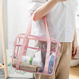 Grande Trousse de Toilette Transparente Rose