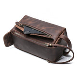 Trousse de Toilette à l'Ancienne en Cuir