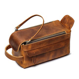 Trousse de Toilette Ancienne en Cuir