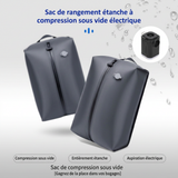 Sac de rangement étanche à compression sous vide électrique gris