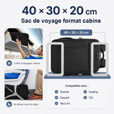 Sac à dos 40x30x20 compatible bagage sous le siège et compartiment cabine