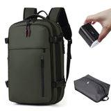 Sac à dos de compression sous vide vert 50 x 30 x 20 cm avec pompe et pochette
