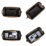 Saco de toilette em pele castanha