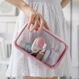 Trousse transparente colorée vue de profil – Trousse Transparente Colorée | Sogaïa