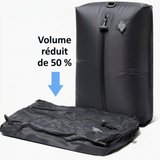 Sac de compression sous vide réduisant le volume des vêtements de 50 %