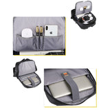 Rangements intérieurs du sac à dos : poches à stylos, téléphone et ordinateur