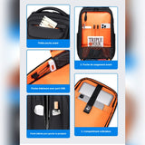 Détail des poches : poche avant, poche USB, poche latérale et compartiment ordinateur