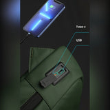 Ports de charge USB et Type-C du sac à dos pour recharger son téléphone