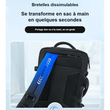 Bretelles dissimulables : le sac à dos se transforme en sac à main