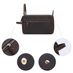 Men's Vintage Leather Toiletry Bag Cheval fou™