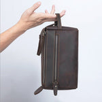 Men's Vintage Leather Toiletry Bag Cheval fou™