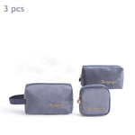 Trousse de Toilette Velours Femme Gris