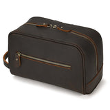 Brown leather toiletry