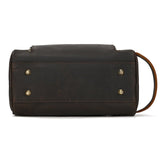 Brown leather toiletry