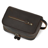 Brown leather toiletry