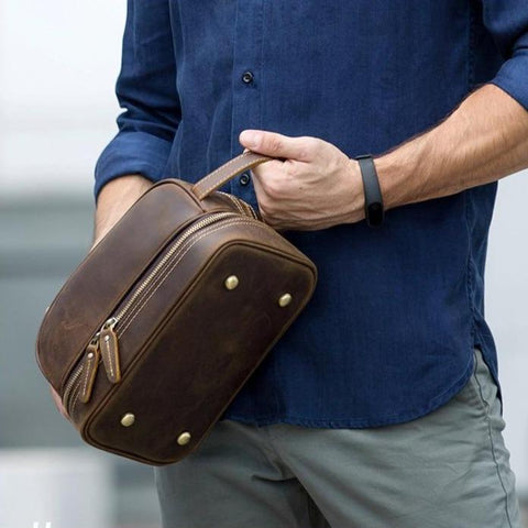 Sogaïa™ Men's Leather Toiletry Bag