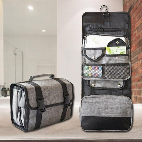 Trousse De Toilette Suspendue Voyage – Homme/Femme, Multi-Compartiments, Poches Filet, Imperméable, Idéale Salle De Bain Hôtel