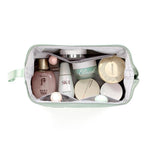 Makeup Bag with Large Opening and Double Compartment