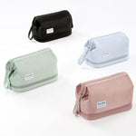 Makeup Bag with Large Opening and Double Compartment