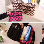 Bolsa de higiene pessoal feminina com vários compartimentos