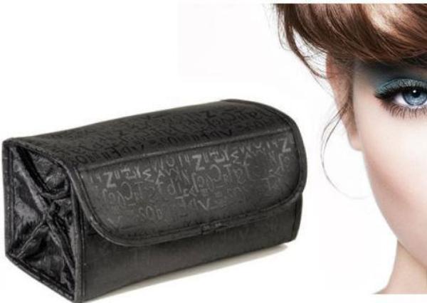 Sac De Voyage Suspendu CHAPS - Toile Noire Pliable Pour Cosmétiques Et Rangement